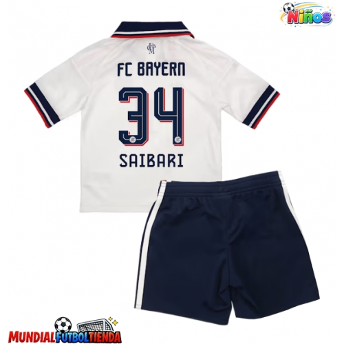 Camiseta Bayern Munich Ismael Saibari #34 Segunda Equipación Replica 2026-27 para niños mangas cortas (+ Pantalones cortos)